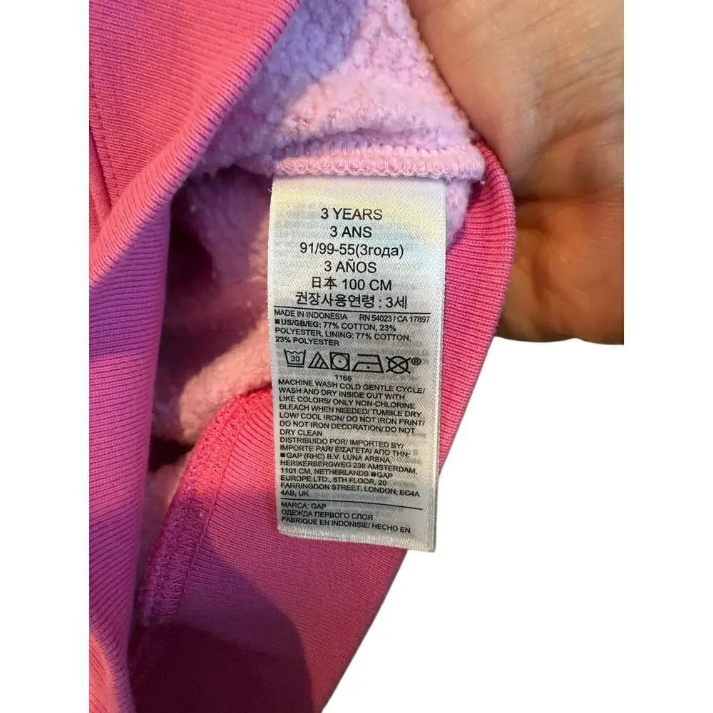 Gap × Barbie™ Toddler Phlox Pink Arch Logo Hoodie Size 3Y